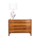 Regain House. Elm chest of drawers. Circa 1970.