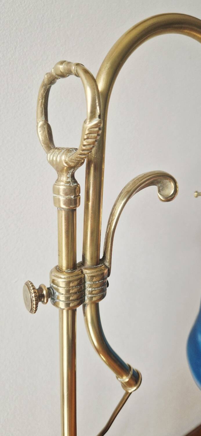 Art Nouveau style lamp - Brass and glass paste - 1920s period