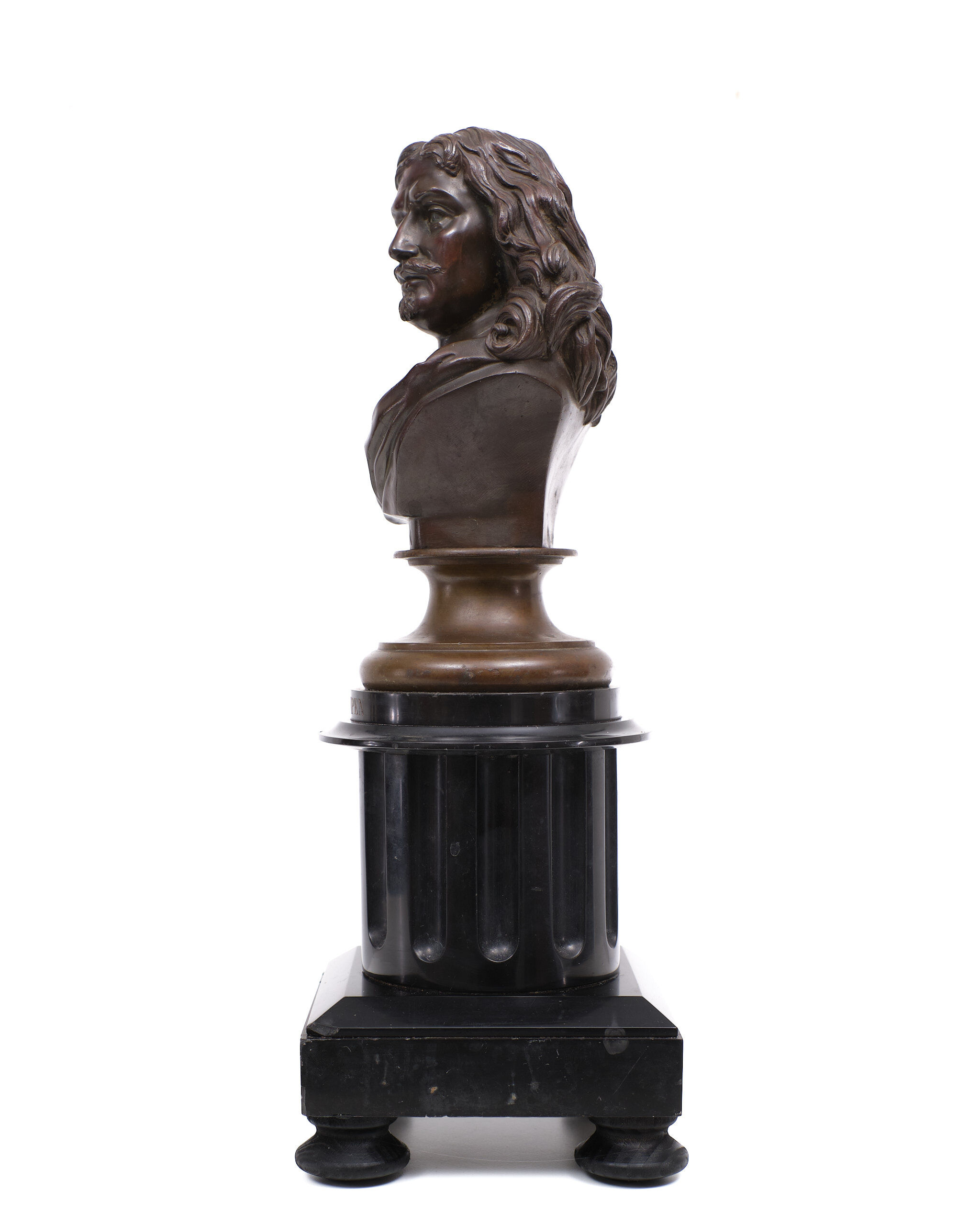 Bronze bust jacob van campen, 1595 - 1675, sculptor jacques elion 1842-1893
