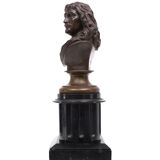 Bronze bust jacob van campen, 1595 - 1675, sculptor jacques elion 1842-1893