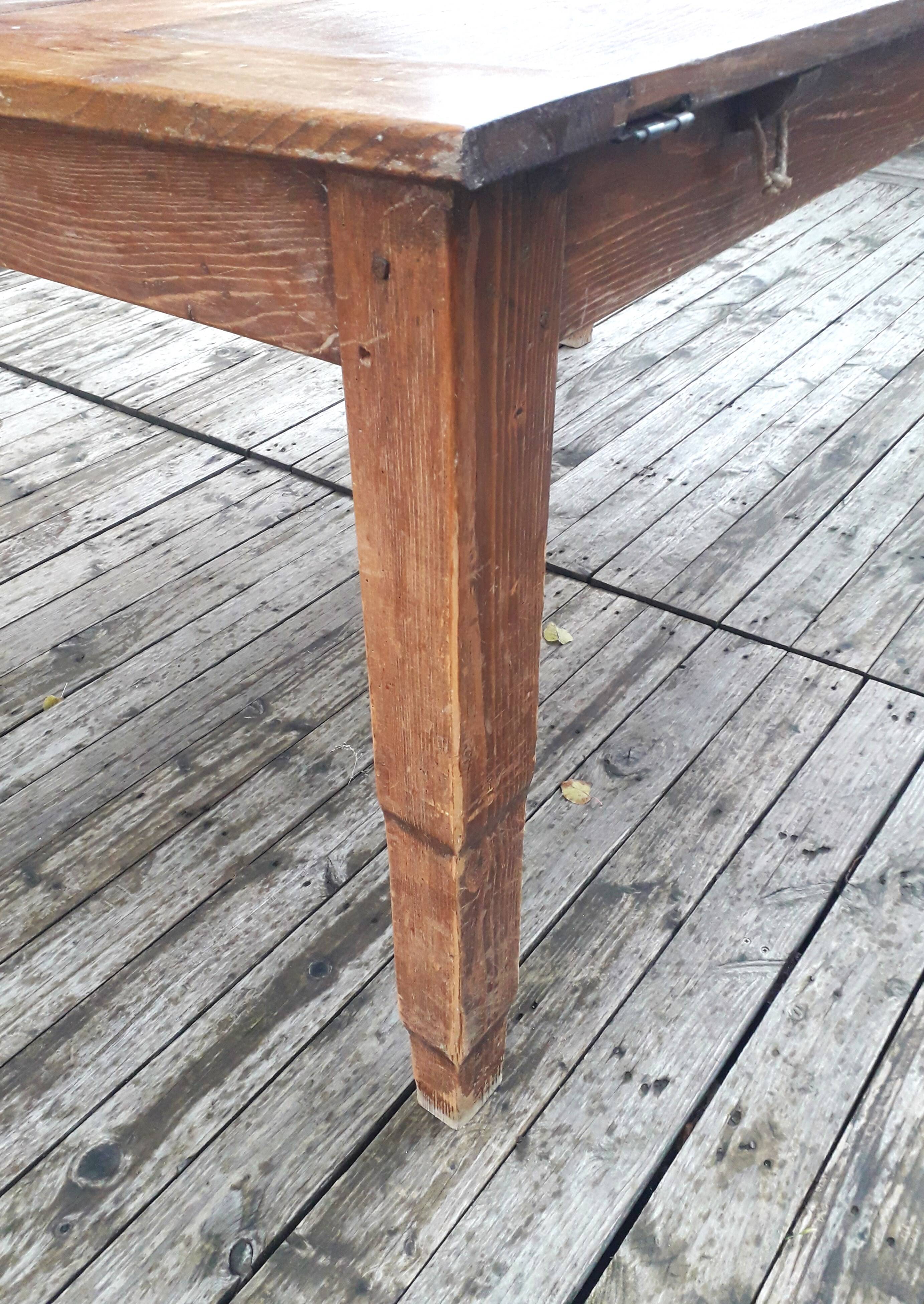 Old wooden table - (farm? Drapery?)