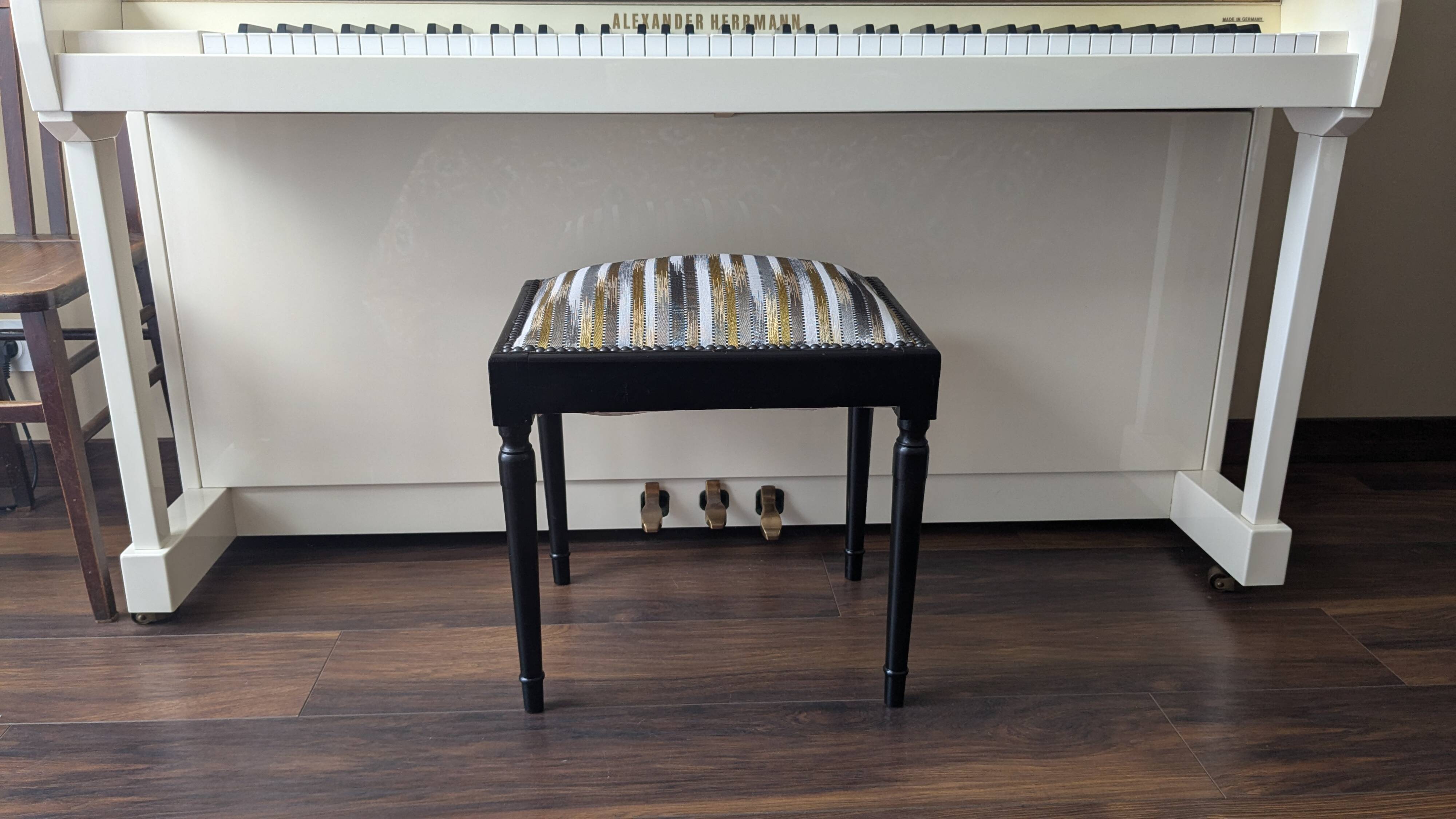 Vintage rectangular piano stool