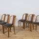 Art Deco Dining Chairs Gondola, Rene Melin, France, 1930s, Set of 6