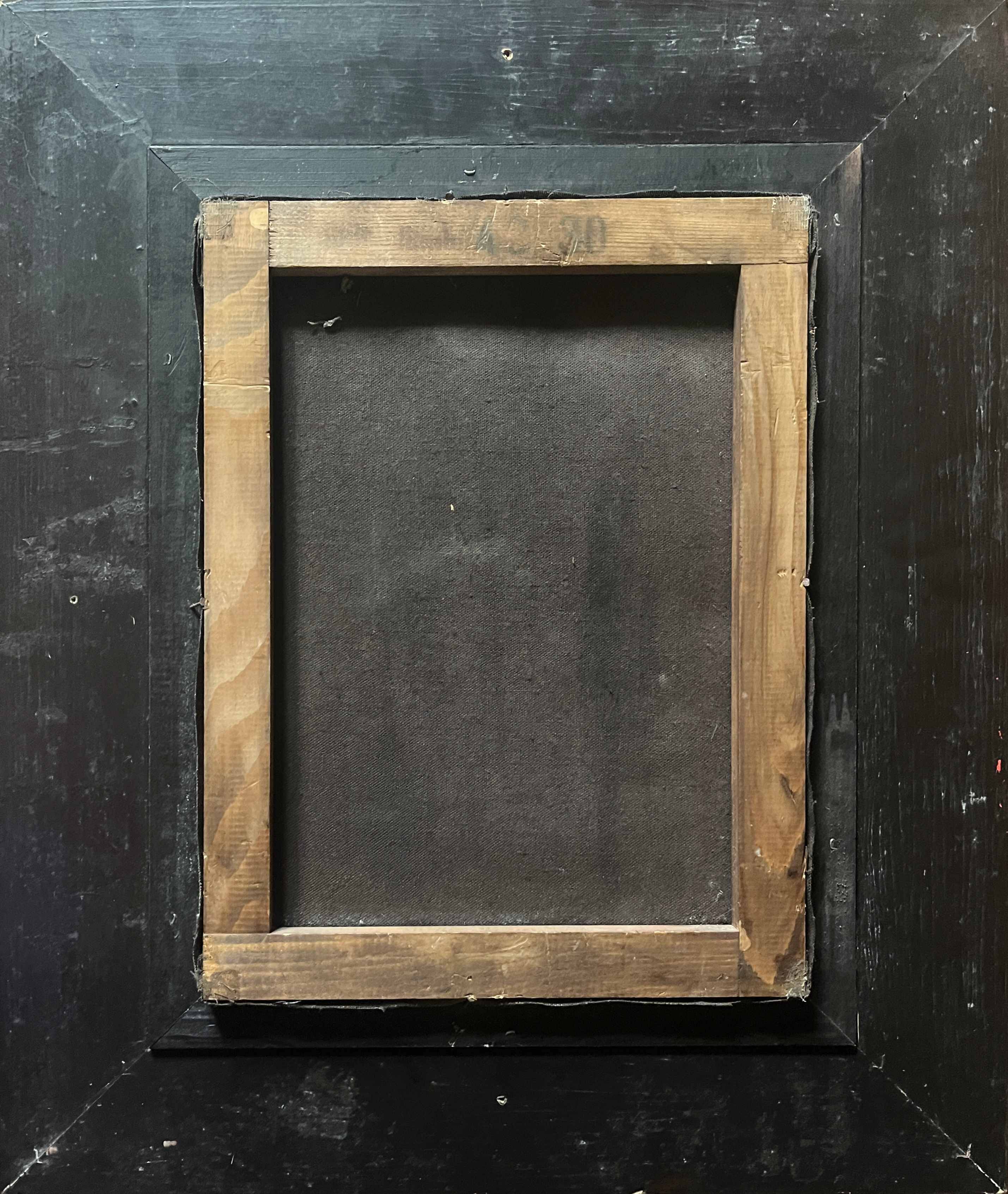 Hst painting "floral composition" ec. xx° flowers signed + frame