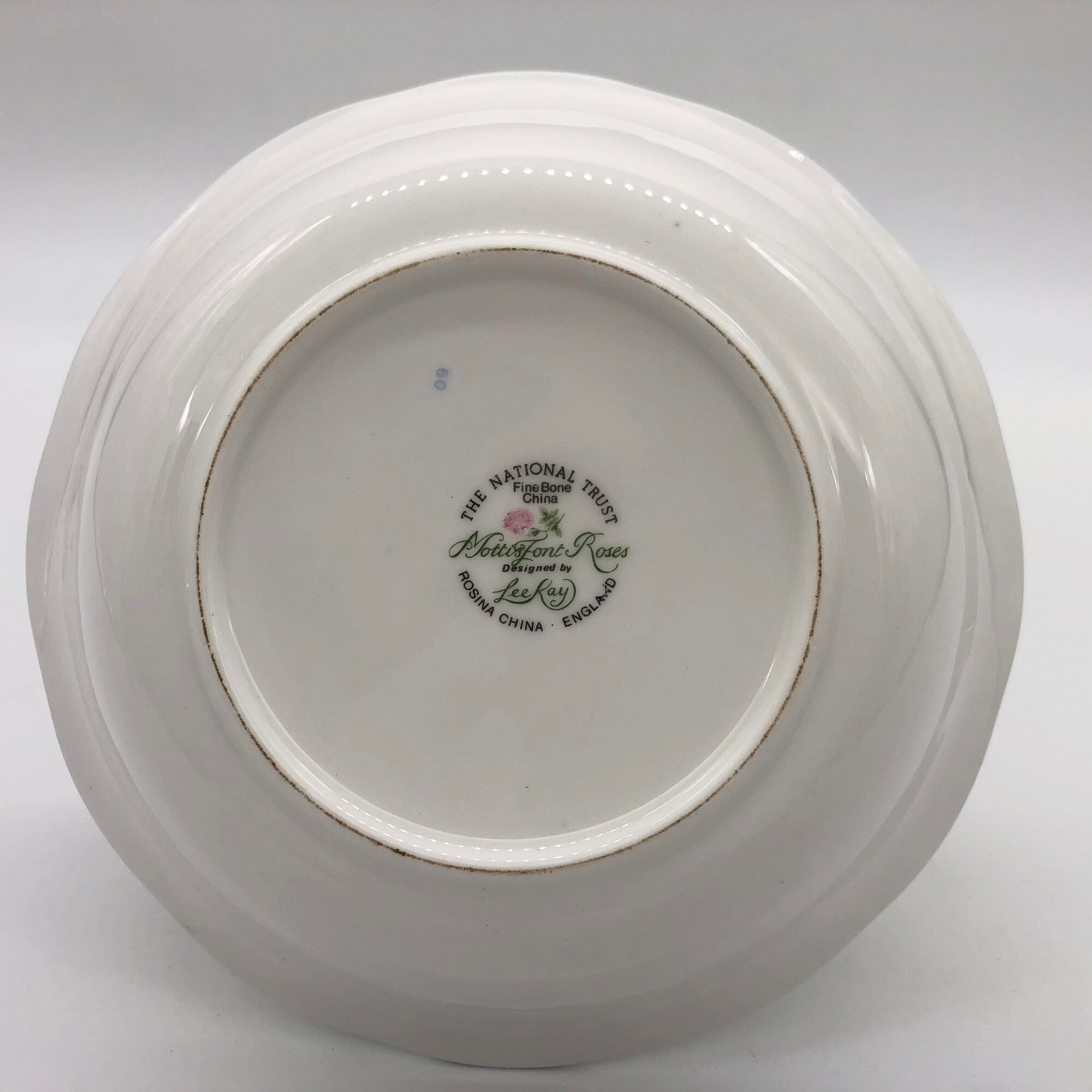 6 dessert & ice bowls with serving dish "the national trust – england"