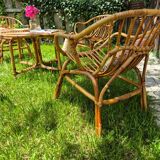 Vintage rattan lounge