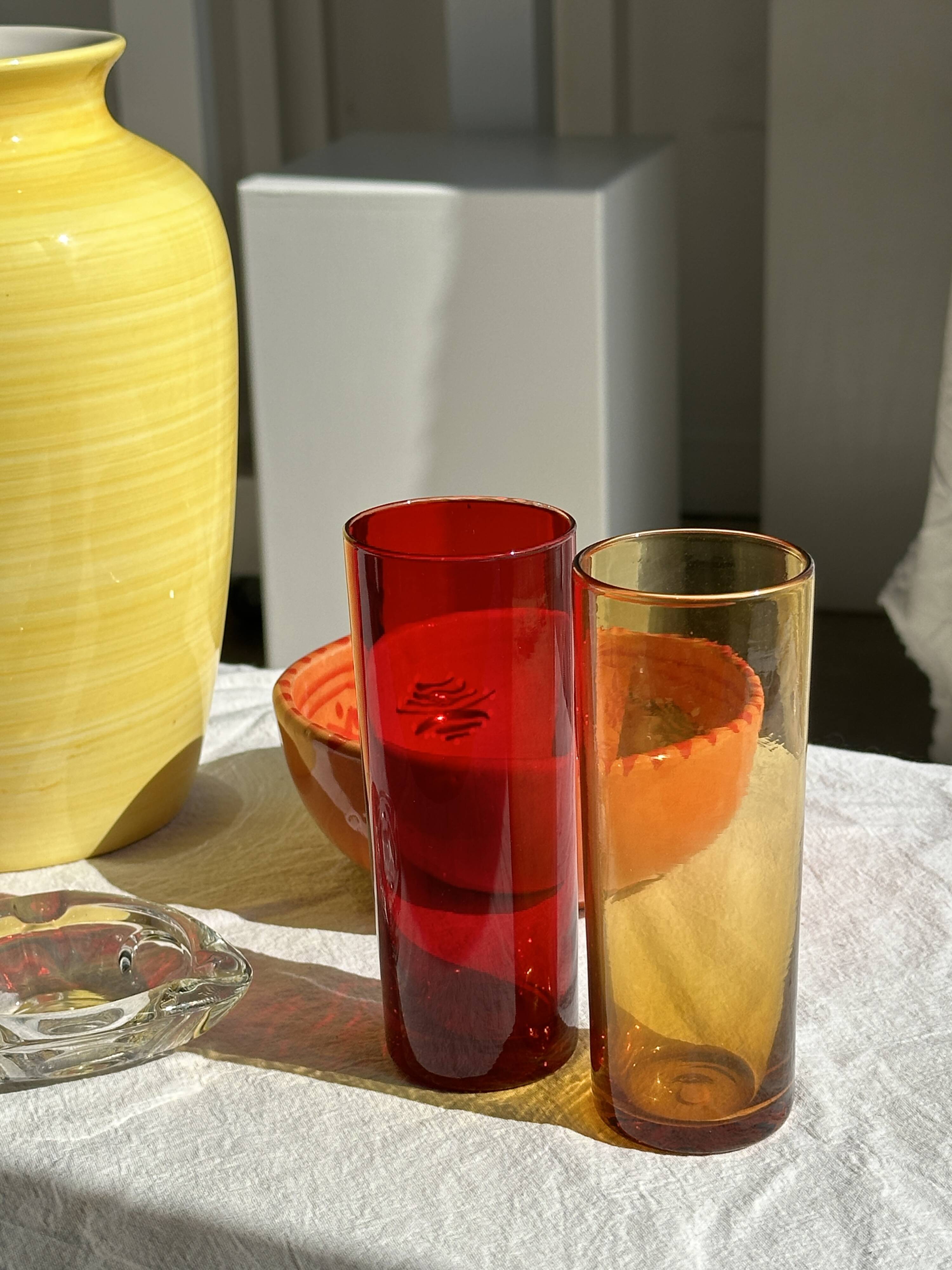 Small triangular glass ashtray France Reims