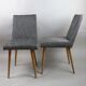 Chaises vintage noir et blanc années 1970