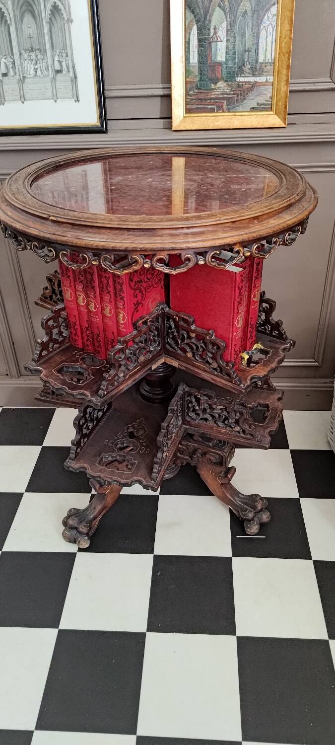 Asian revolving bookcase