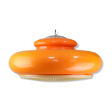 Mid-century acrylic italian orange pendant lamp