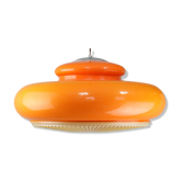 Suspension acrylique orange italienne du milieu du siècle