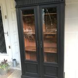 Black library showcase Napoleon cabinet of curiosities dresser