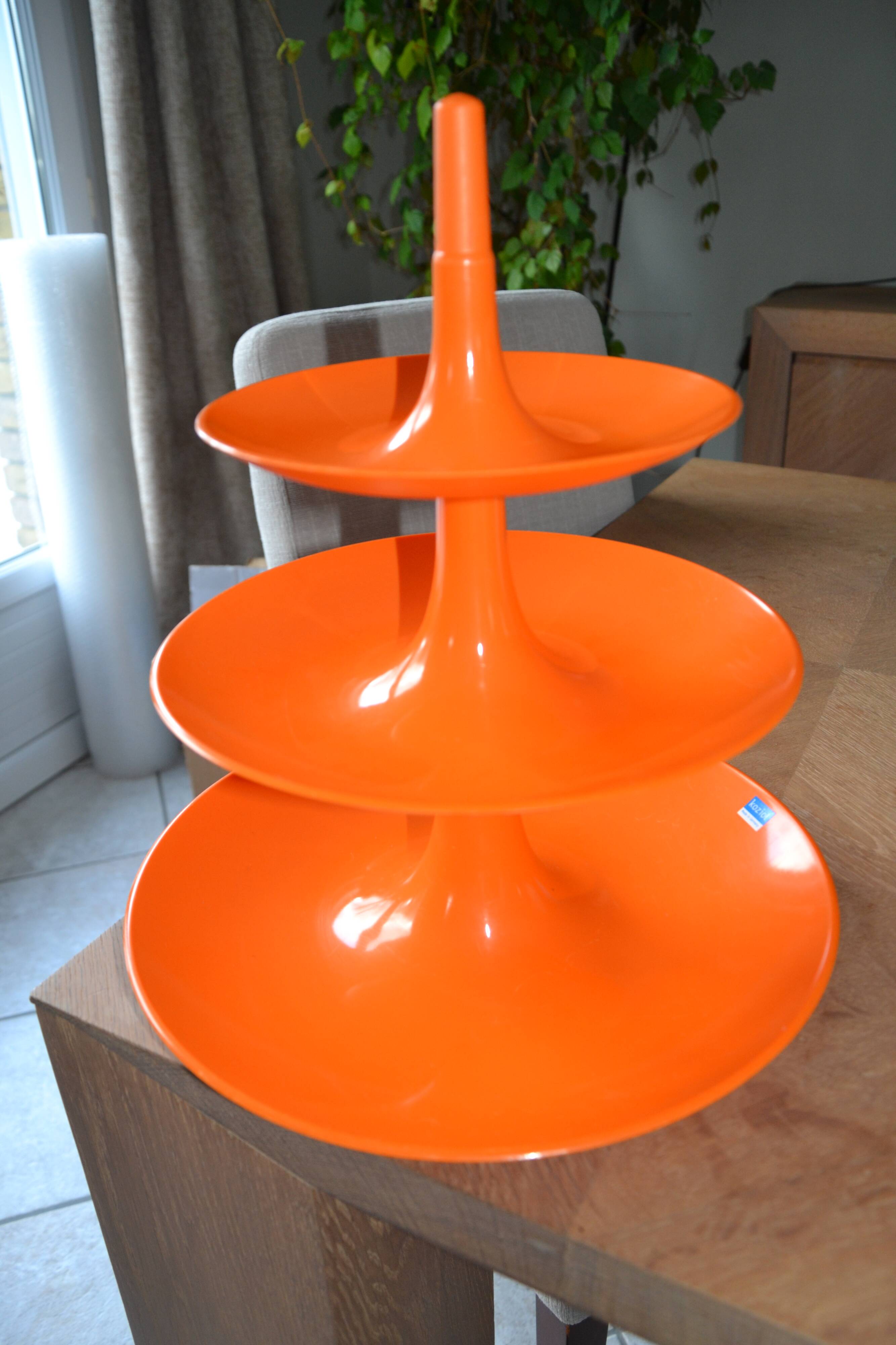 Orange appetizer dish/tower "Babell" 1997 Koziol Germany