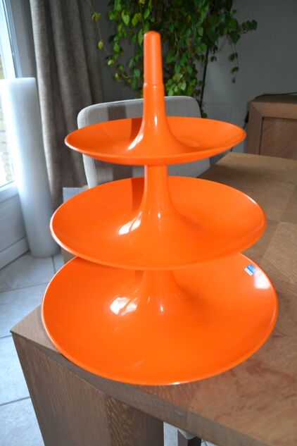 Plat/tour apéritif orange "Babell" 1997 Koziol Germany