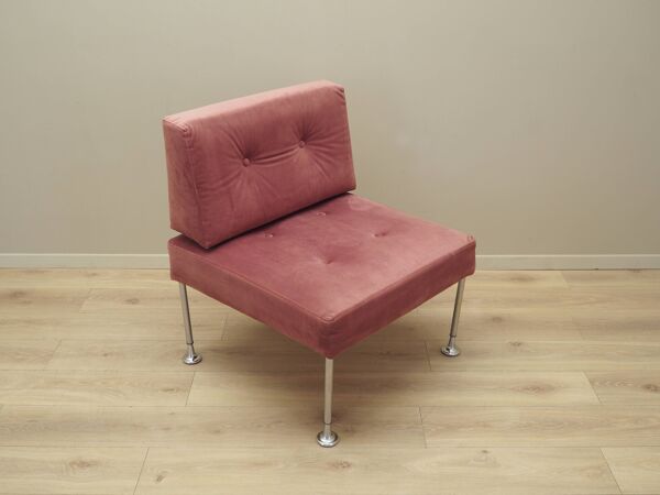 Fauteuil rose, design danois, années 1960, designer : Poul Cadovius, éditeur : France & Søn
