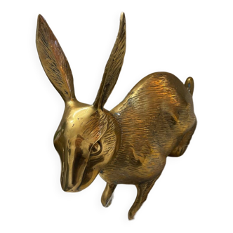 Real size brass rabbit