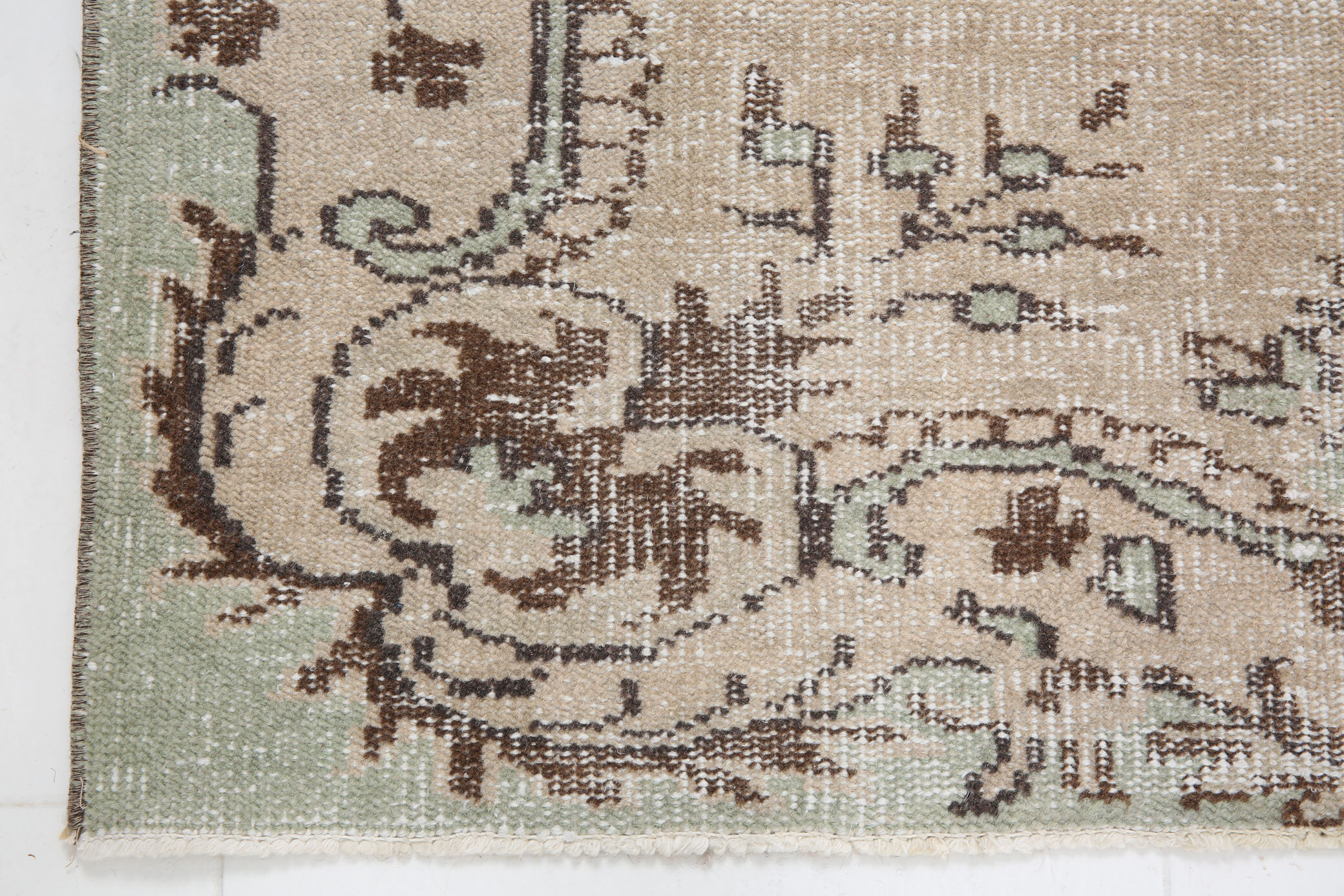 4x7 classic floral vintage tapis rug, 211x125cm