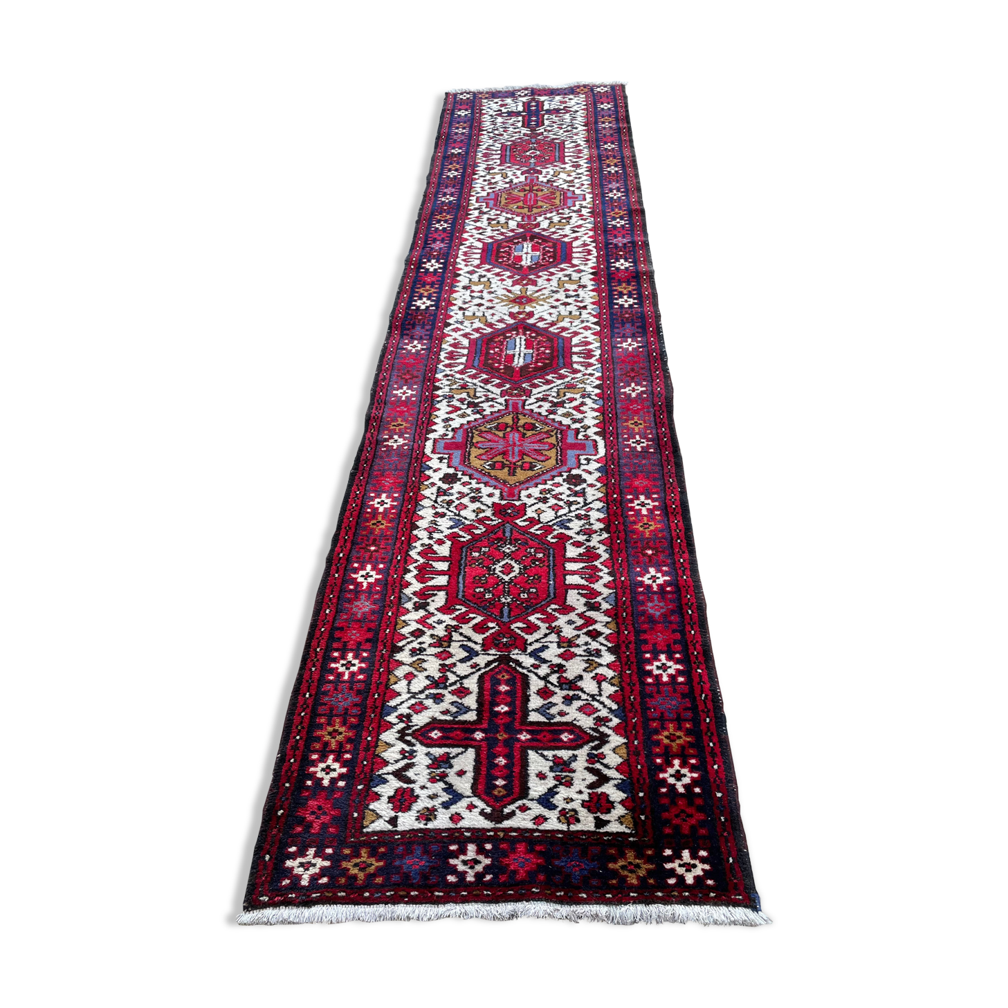 tapis de couloir persan ancien - 74x320cm