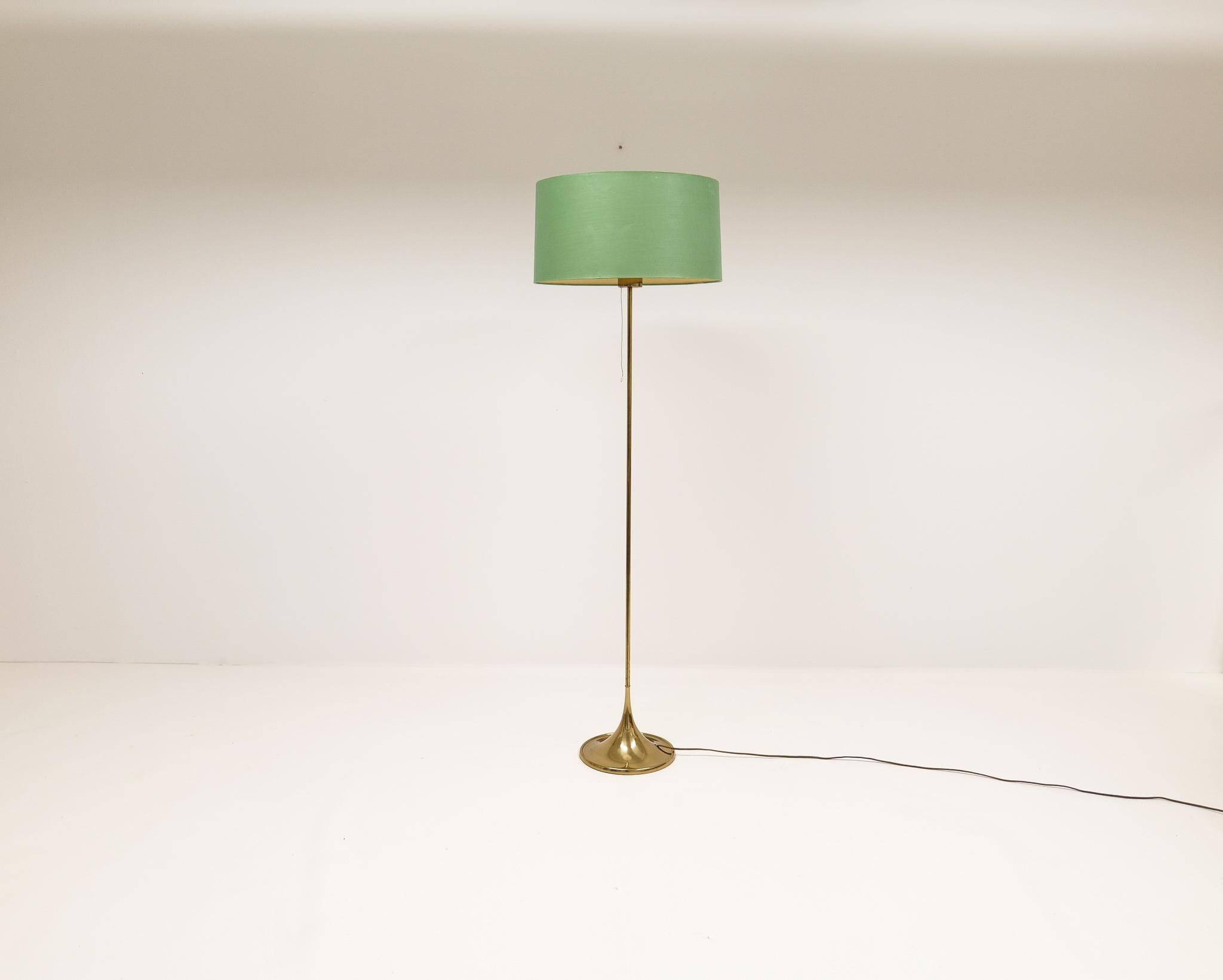 Mid-century brass floor lamp Bergboms G-024, Sweden, 1960s