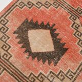 Vintage Pale Red Oriental Persian Runner Rug, 84x389Cm
