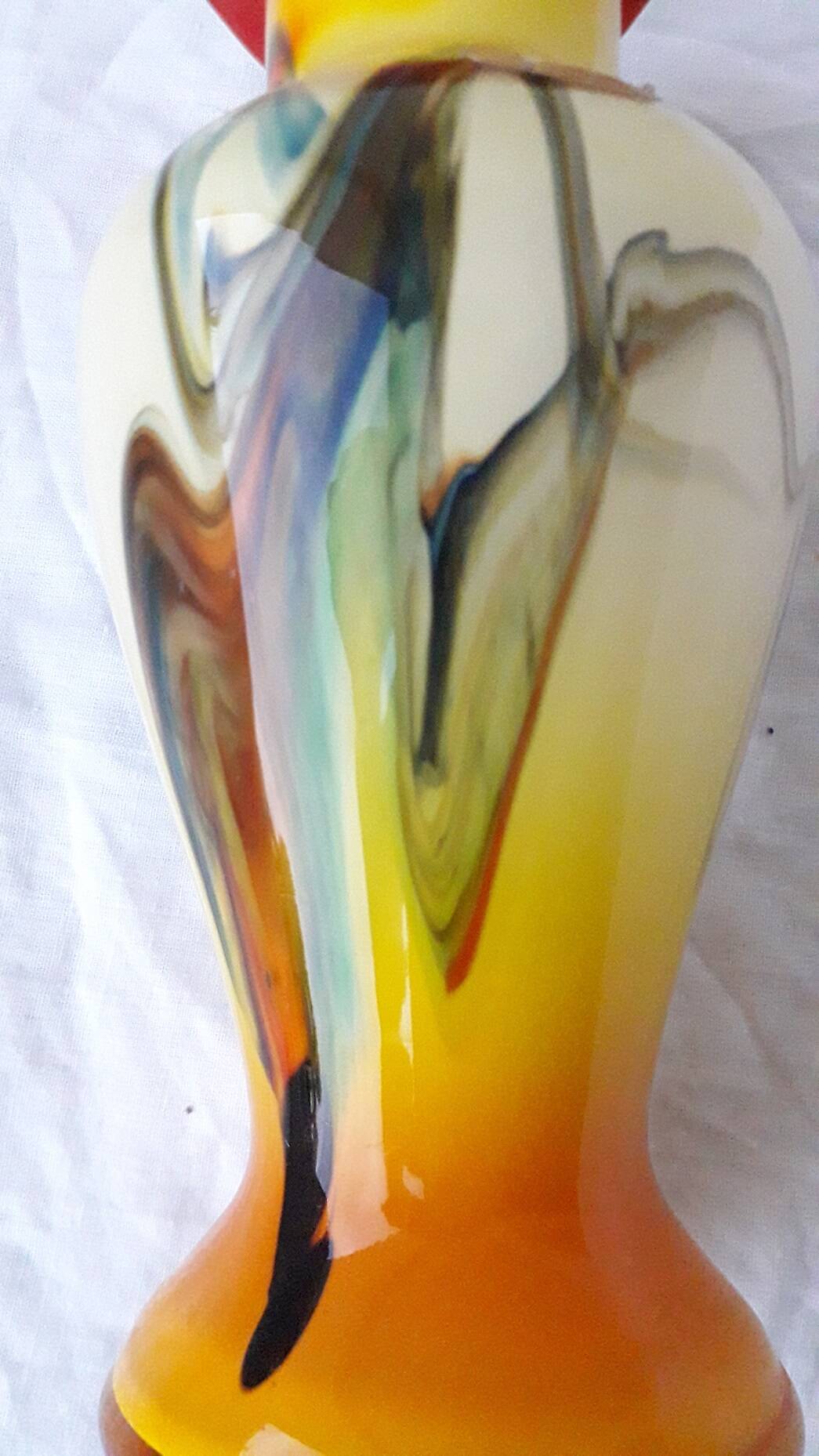 Tony Henri multicoloured glass vase