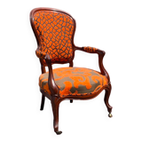 Cabriolet armchair in mahogany