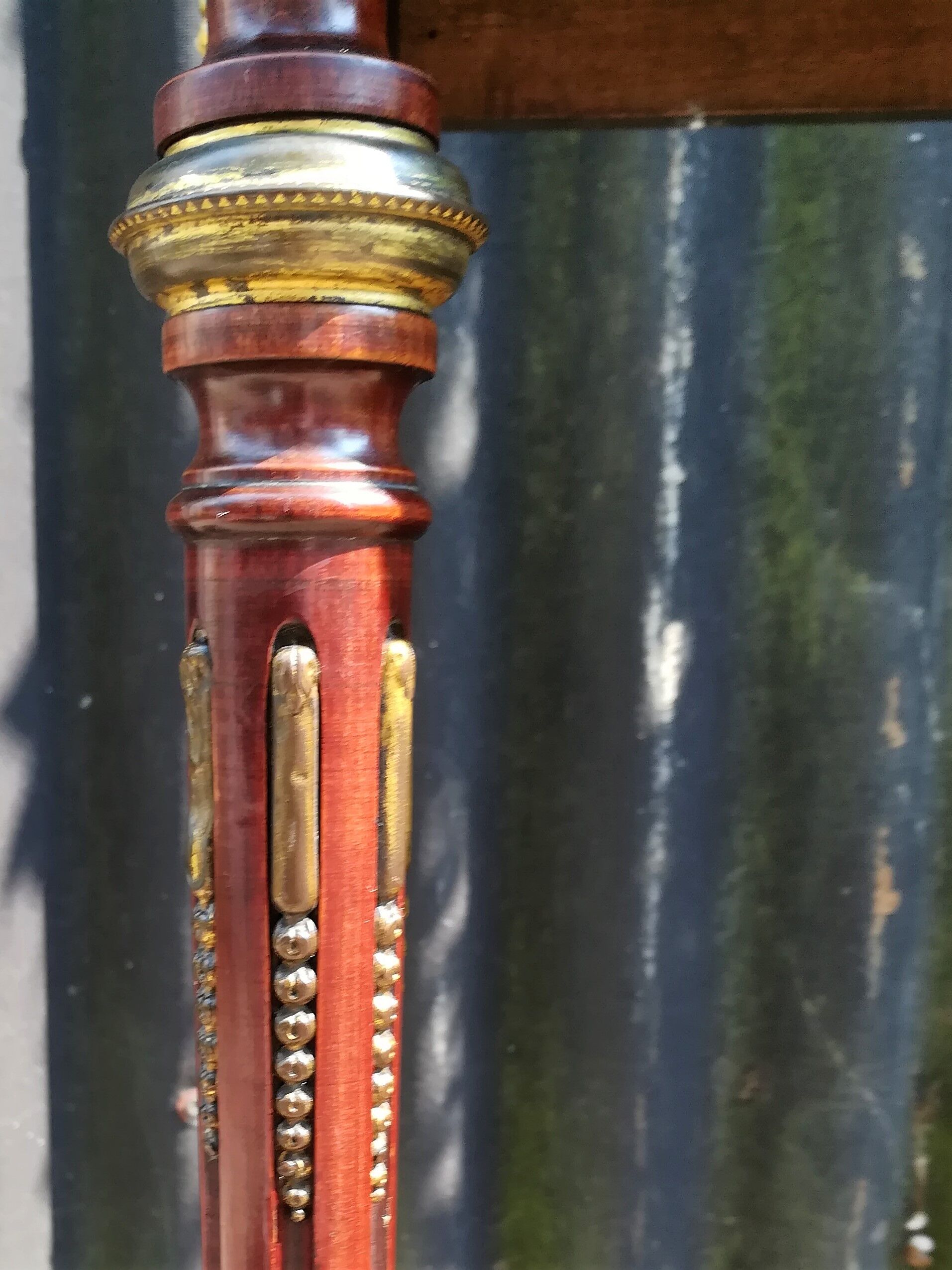Napoleon III fifth wheel in mahogany and onyx