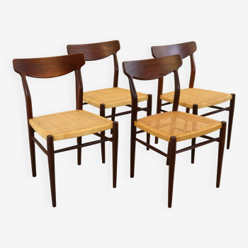 Ensemble de 4 chaises vintage Lübke 'Himbergen'