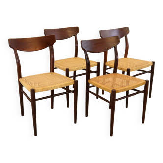 Ensemble de 4 chaises vintage Lübke 'Himbergen'