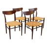 Ensemble de 4 chaises vintage Lübke 'Himbergen'