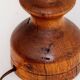 2 turned wooden lamp bases, 1940s-1960s