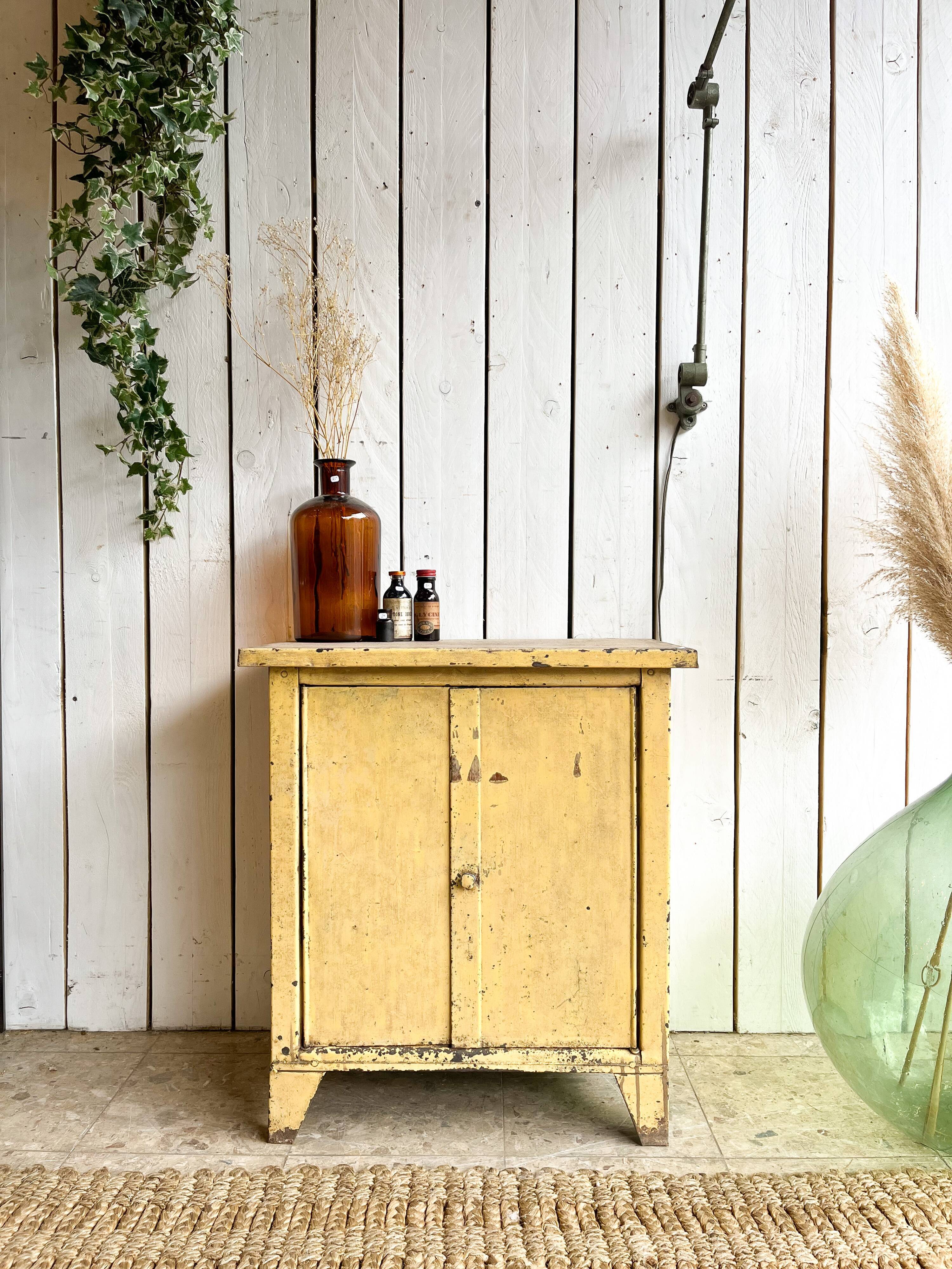 Old metal workshop furniture