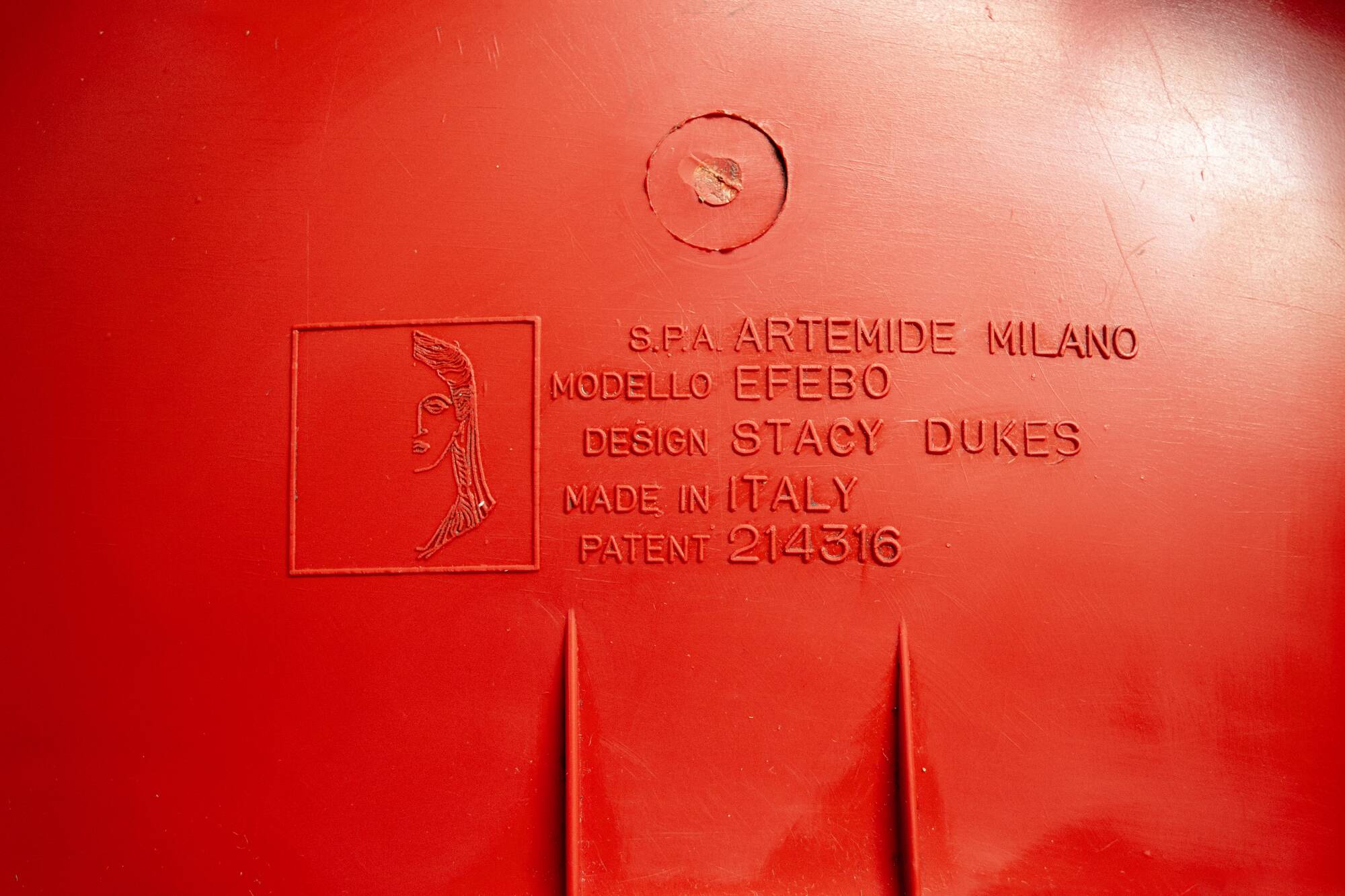 Seduta modello Efebo di Stacy Dukes per Artemide, 1968