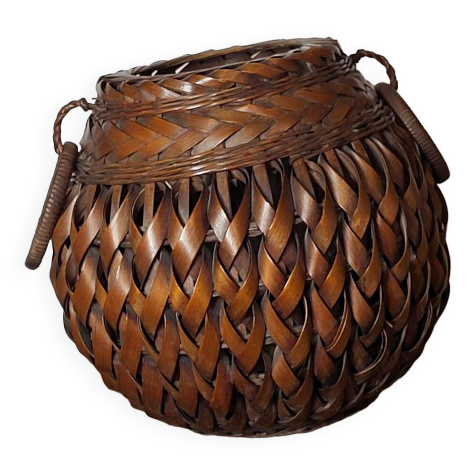Vintage rattan pot