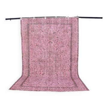 Tapis Oushak vintage rose Sku2348