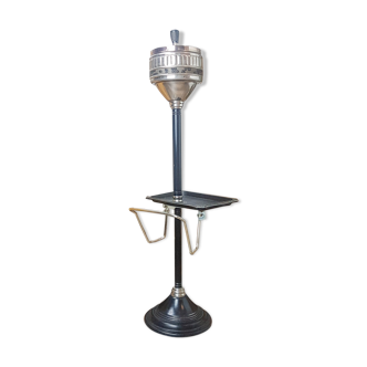 Vintage standing ashtray with tablet and 50s magazine door