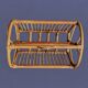 Vintage bamboo and rattan magazine rack