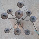 2 old 9-branch candlesticks