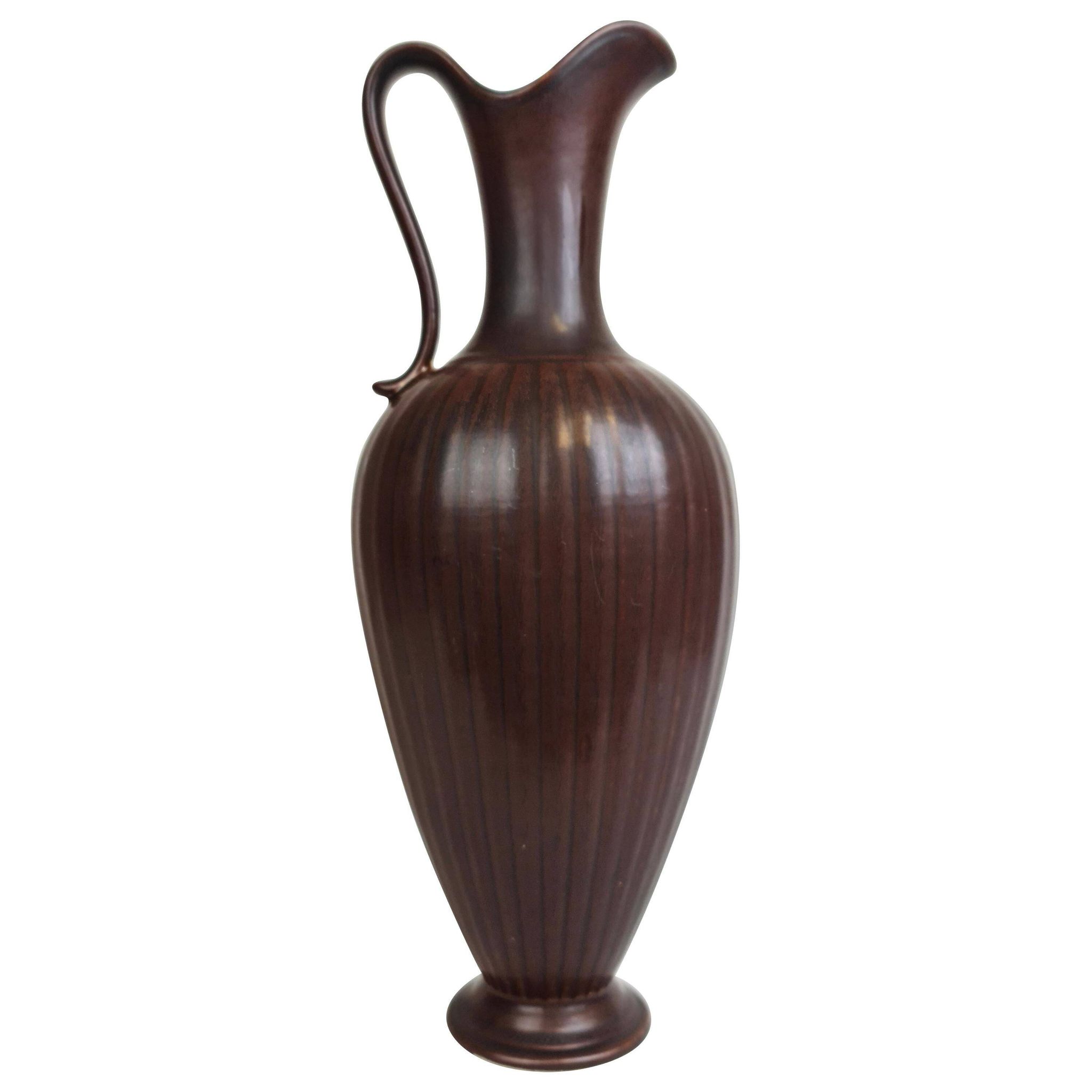 Large modern ceramic vase from the mid-century Rörstrand Gunnar Nylund, Sweden.
