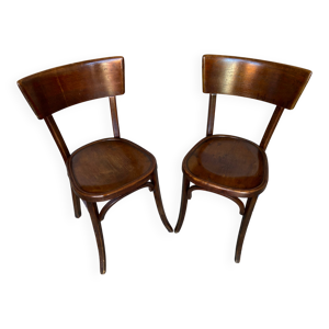 Paire de chaise bistrot - ancienne bois