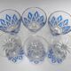 6 verres à eau VMC Reims Arlequin bleu