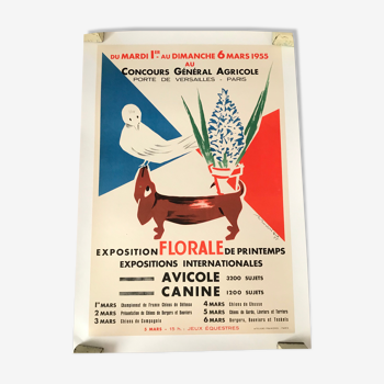 Poultry and canine floral exhibition poster 1935