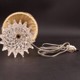 Lampe de table dans un vase en verre de murano rostrato pour barovier & toso, années 1940