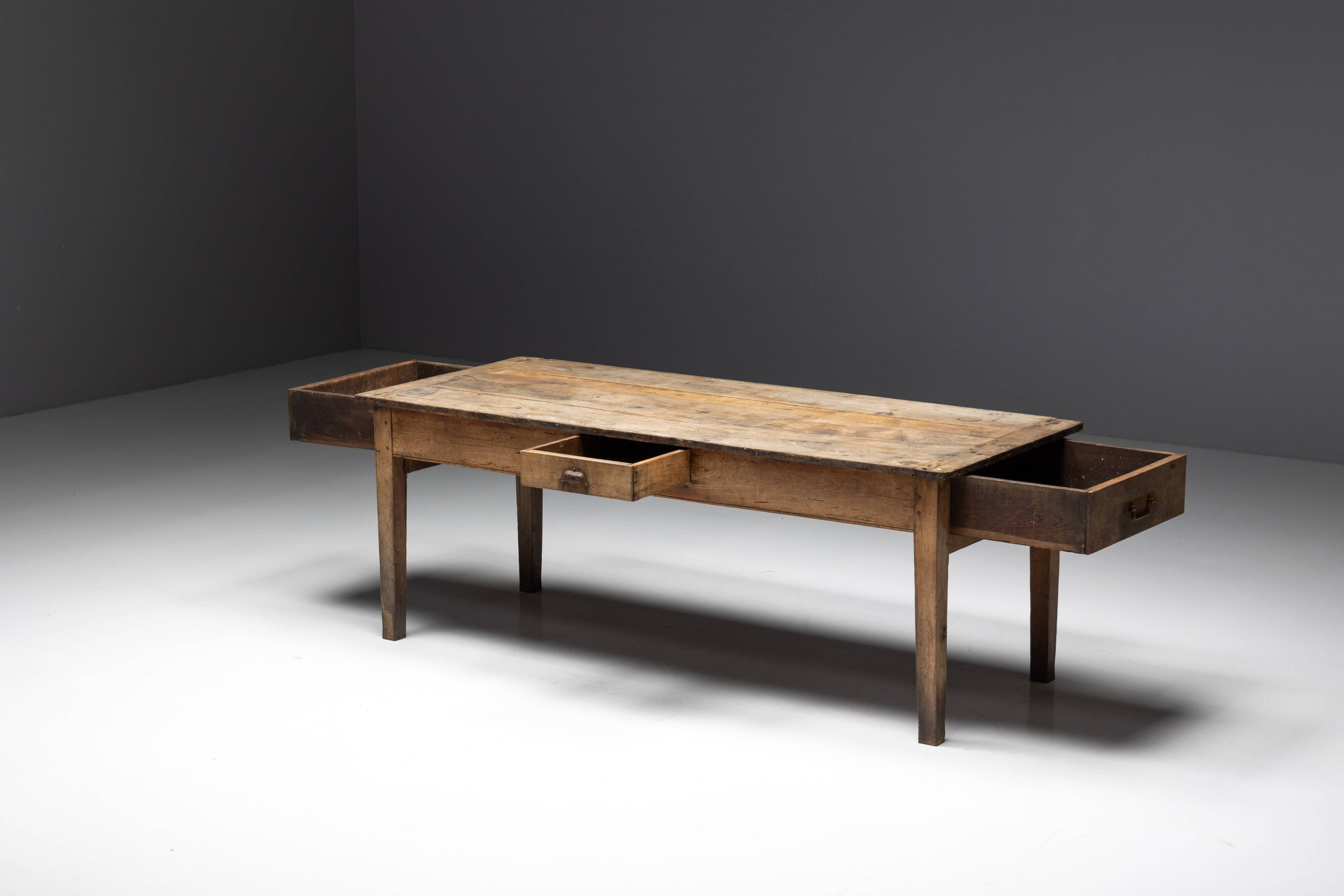 Rural Art Populaire Table, France, 19th Century