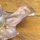 Table lamp, rose gold foliage