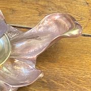 Lampe à poser, feuillage  en bronze rosé