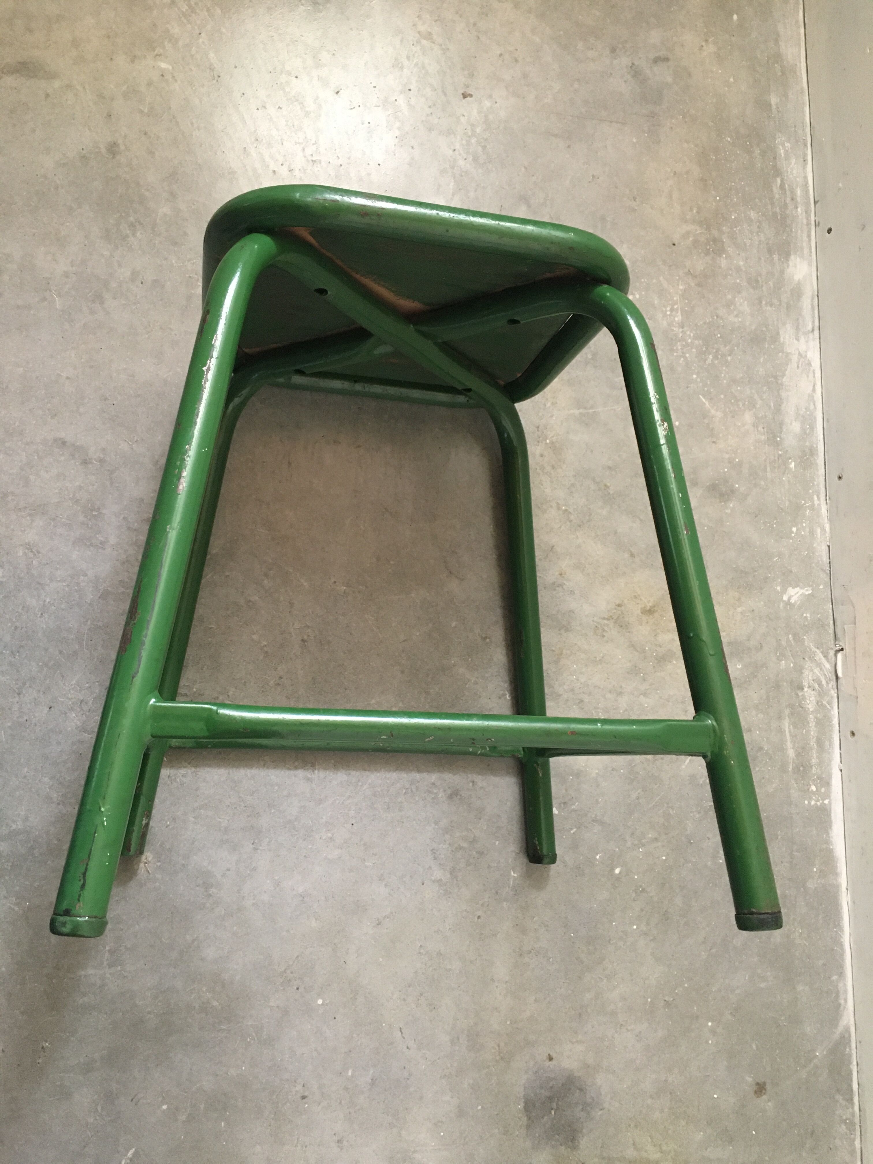 Green military stool
