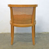 Armchair convertible in caning