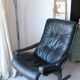 Siesta armchair Westnofa ingmar relling vintage black leather