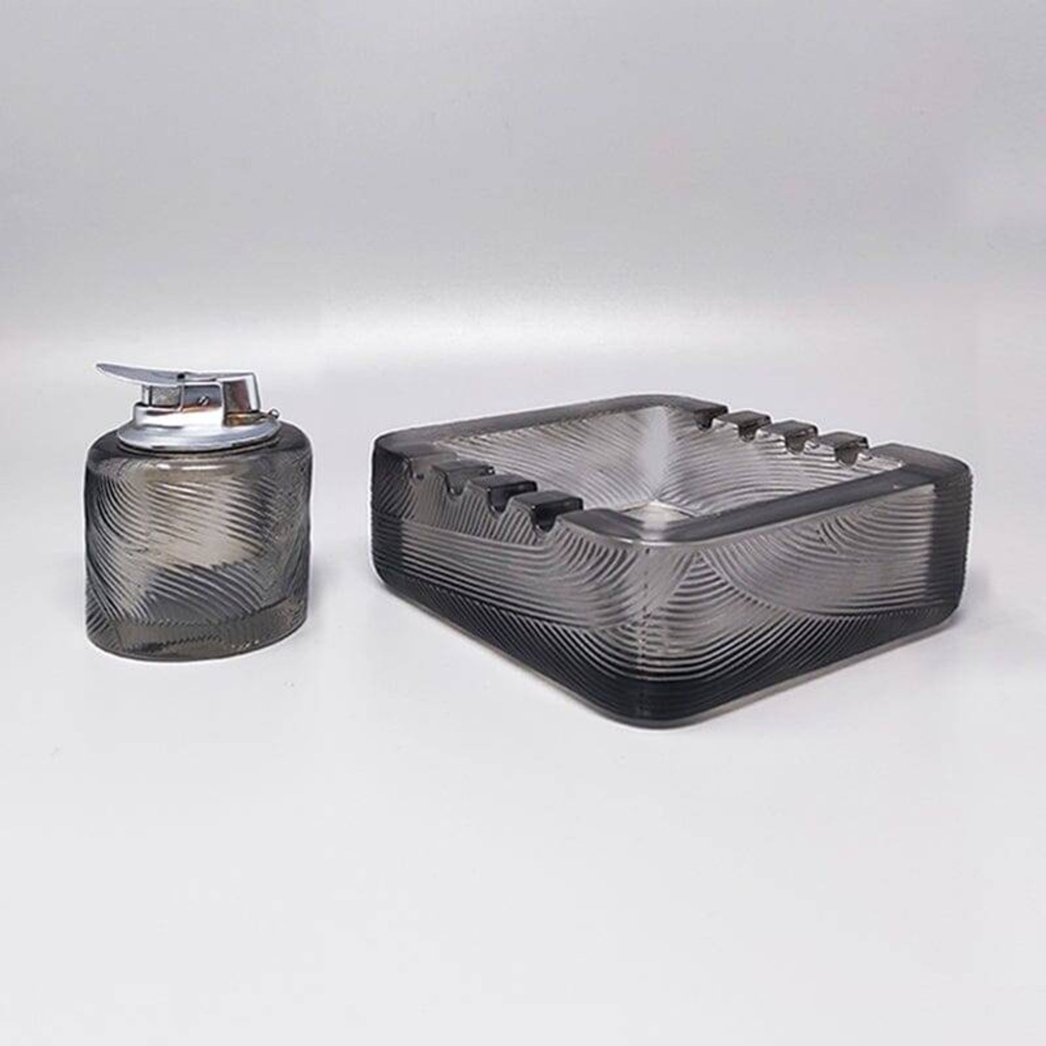 1970s Gorgeous Smoking Set by Sergio Asti for Arnolfo di Cambio. Made in It